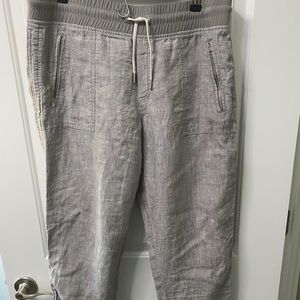 Athleta, Linen Women’s Joggers - grey, size 14